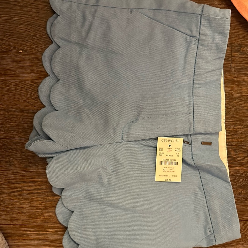 Blue crew cuts shorts. NWT. Size 10